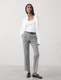 1009 SIZE:12 BANANA REPUBLIC LIGHT GRAY TWEED TROUSERS W/BELT LOOP, OPEN BACK POCKETS, FRONT HOOK&BUTTON CLOSURE, AND SIDE POCKETS RTL:$110.00