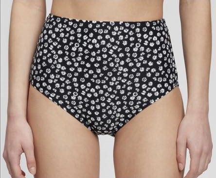 1024 SIZE:S/P GAP BLACK&WHITE DAISY PATTERN BIKINI BOTTOMS NWT RTL:$54.95