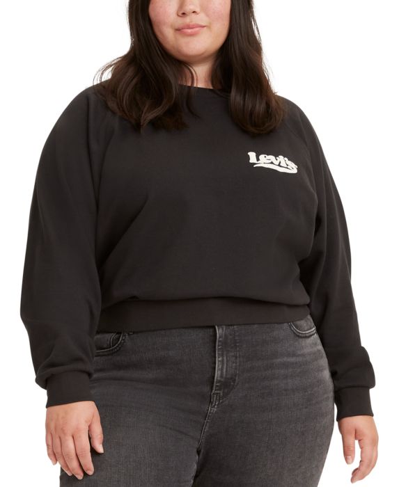 1206 SIZE:2X LEVI'S BLACK LNG SLV SWEATSHIRT W/LEFT LOGO NWT RTL:$49.50