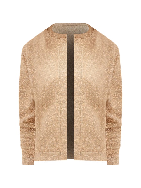 1010 SIZE:XL ANN TAYLOR TOASTED ALMOND LNG SLV FLAT KNIT OPEN FRONT CARDIGAN NWT RTL:$89.50