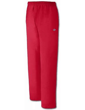 0124 SIZE:L (MEN'S) CHAMPION BRICK RED POWERBLEND SWEATPANTS W/SIDE POCKETS, DRAWSTRING WAIST AND GATHERED ANKLES NWT RTL:$45.00