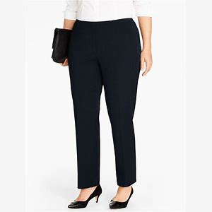 1009 SIZE:16WP TALBOTS BLACK HERITAGE TROUSERS W/FRONT HOOK&ZIPPER CLOSURE RTL:$129.00